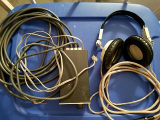 Stax Sr - 5 Electrostatic Ear Speaker Headphones Srd - 6 Adaptor Amp Set & Extension