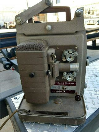 VINTAGE BELL & HOWELL 8mm FILM PROJECTOR,  MODEL 253 AR MOTOR & LAMP WORK 2