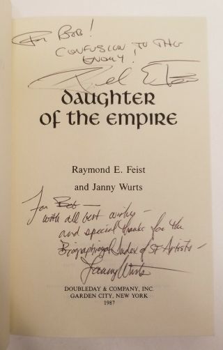 Daughter Of The Empire by Raymond E.  Feist (Signed and inscribed) 2