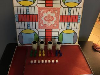 Vintage 1964 Parcheesi Board Game Intact Gold Seal Edition - Backgammon India A,