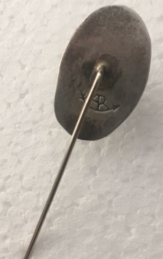 Vintage Navajo Sterling Silver Stick Pin Signed AR 2