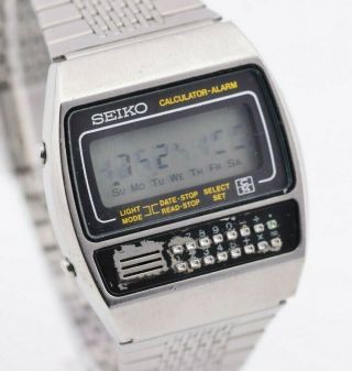 Vintage Seiko Calculator Digital Quartz Watch C359 - 5000 Authentic Jdm H223/39.  2