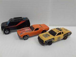 3 Vintage Hot Wheels & Kidco Dukes Of Hazzard A Team Van Magnum P.  I Police Car