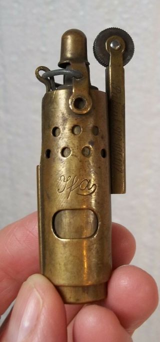 Vtg IMCO Brass Trench Lighter Top Striker Austria Parts/restore 4