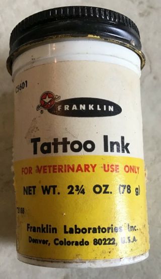 Vintage OM Franklin Serum Rotary Tatoo Outfit Veterinary Livestock Marking Tool 5