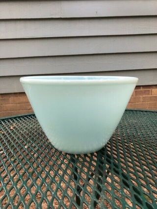 Vintage Fire King Splash Proof Turquoise Blue Milk Glass Mixing Bowl