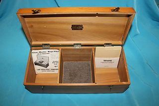 Vintage Wood Nega File Box Vm - 200 For View Master Can Hold 200 Reels And Viewer