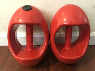 Vtg Red Space Age Kartell Eames Panton Weights Space Weights Grafar Corp.