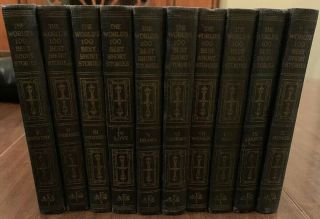 Vintage 1927 THE WORLD’S 100 BEST SHORT STORIES Complete 10 Volume Set of Books 2