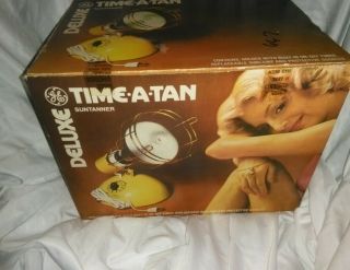 Vintage Ge Time - A - Tan Sun Lamp. ,  Fine With Oem Ge Bulb.  (1984)