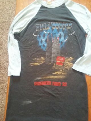 The Who Vintage Concert T - Shirt 1982 American Tour Cleveland Concert