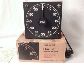 Vintage Gra Lab Darkroom Timer Model 300 - 60 Minute Duration -