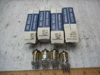 Western Electric Matched Dates Quad Of 403b Amplifier Tubes Hickok 539a