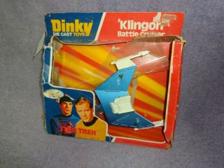 Vtg 1977 Dinky Toys Klingon Battle Cruiser Star Trek With Rough Box