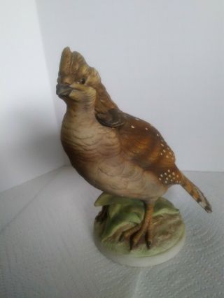 Vintage Ruffled Grouse Bird Ceramic Figure Andrea Sadek Limit Ed Series C - 6726