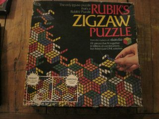 Vintage Rubiks Zigzaw Puzzle Rubiks Cube 1982 Complete Ideal Games