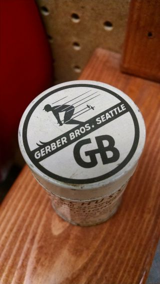 Gerber Brothers Vintage Ski Wax Tin Seattle Washington Schuss 2