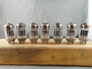 Tubes X 7 12ay7 6072 All General Electric Usa Square Getter,  Strong Test