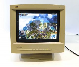 Viewsonic A70 Vcdts21543 - 3r Crt Computer Monitor Vintage Retro Gaming W/ Stand