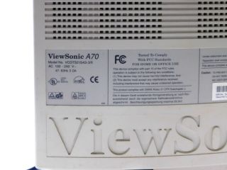 Viewsonic A70 VCDTS21543 - 3R CRT Computer Monitor Vintage Retro Gaming w/ Stand 5