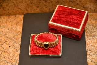 Vintage Expansion Sweetheart Bracelet Purple Stone