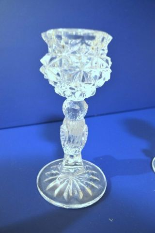Vintage Lead Crystal Bird Candle Holders/Bleikristall W Germany/Set of 2 6