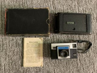Vintage Eastman Kodak Jr No.  1 Camera W/ Box & Booklet & Instamatic X - 15