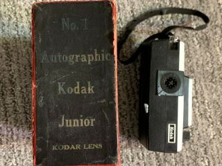 Vintage Eastman Kodak Jr No.  1 Camera w/ Box & Booklet & Instamatic X - 15 4