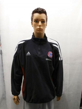 Vintage 1996 - 2002 Bayern Munich Adidas Fleece 1/4 Zip Jacket Grey Climawarm L