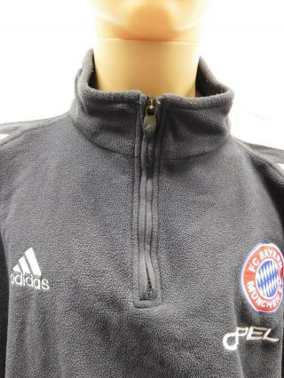 Vintage 1996 - 2002 Bayern Munich Adidas Fleece 1/4 zip Jacket Grey Climawarm L 3