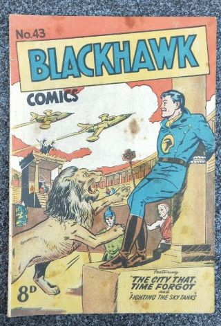 Blackhawk 43 Australian Vintage Comic Book Youngs