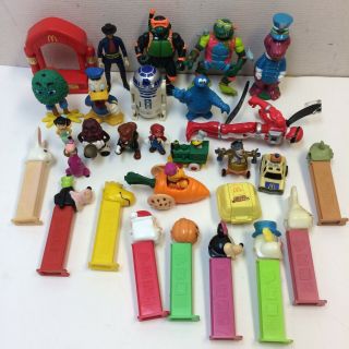 Junk Drawer Lot‼ Vintage Figures Toys Various • Tmnt Pez Power Rangers Mcdonalds