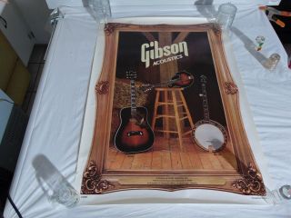 Vintage Gibson Acoustics Dove,  Rb - 250,  F - 5l Poster 24.  5 X 34.  5 " Norlin