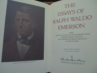1979 Easton Press: RALPH WALDO EMERSON: The Essays/Collector ' s Edition/ Leather 3