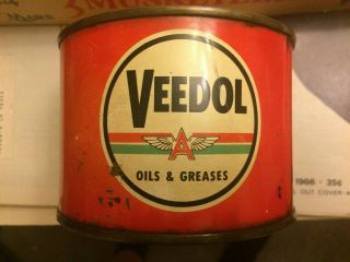 Vintage Veedol Grease Can Oils And Greases Flying A