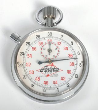 Vtg Aristo Arco 7 Jewels Water Shock Resistant Timer Stopwatch Swiss Made