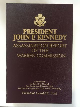 Jfk Assassination Rpt Of The Warren Commission Signed By Ford Limited Ed 712