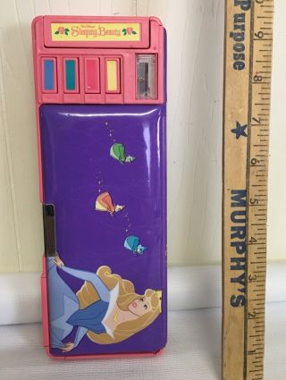 Vintage Walt Disney Pop Up Pencil Case Sharpener Buttons Calendar Vhs