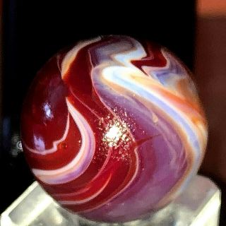 542 STUNNING Vintage Christensen Agate Swirl Shooter Marble 20.  97 MM 2