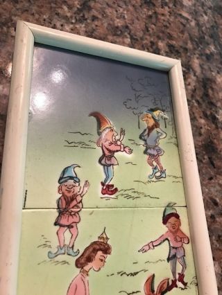 Vintage Snow White And The Seven Dwarfs Anderson Painted Tiles Gift For Animator 2