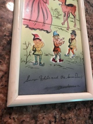 Vintage Snow White And The Seven Dwarfs Anderson Painted Tiles Gift For Animator 4