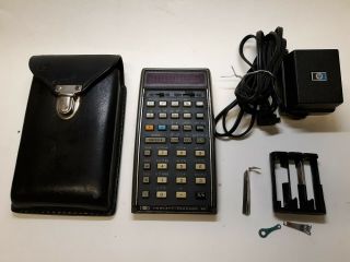 Hewlett Packard Hp - 55 Scientific Calculator For Repair Or Parts,  Case Ac Adapter