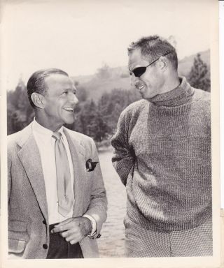Fred Astaire Charlton Heston Candid Vintage The Fugitive Eye Tv Photo