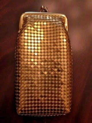 Whiting And Davis International Vintage Gold Mesh Cigarette Case