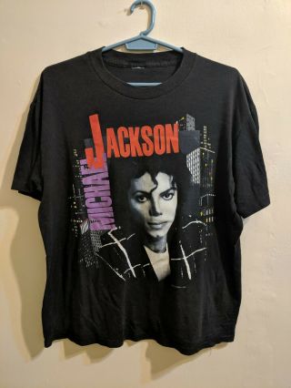 Vintage Michael Jackson Bad 1988 European Tour T - Shirt - S/m
