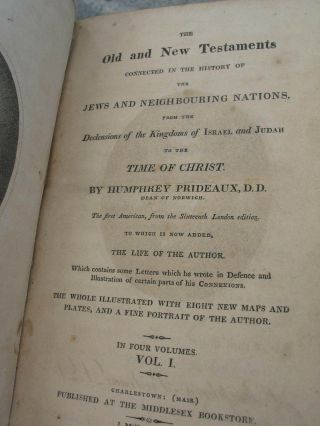 The OLD & TESTAMENT Connected in History of JEWS - H.  Prideaux (1815) Vol.  I 4