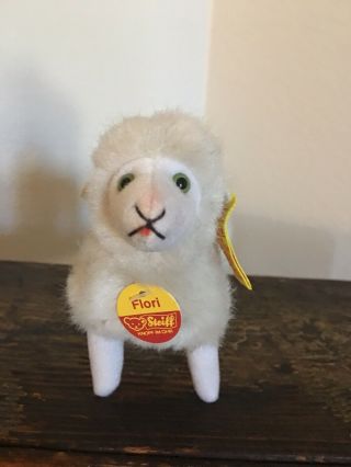 Vintage Steiff Flori White Lamb
