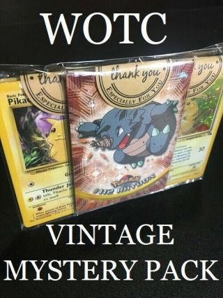 Pokemon Vintage Wotc Mystery Pack X4 Topps Mystery Pack X1