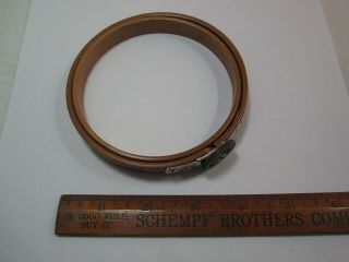 Vintage Queen Wood Embroidery Hoop With Felt,  Tension Wheel 4 1/4 