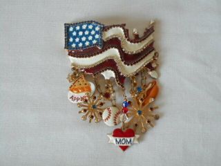 Vintage Lunch At The Ritz Latr 2go Flag Pin Pendant